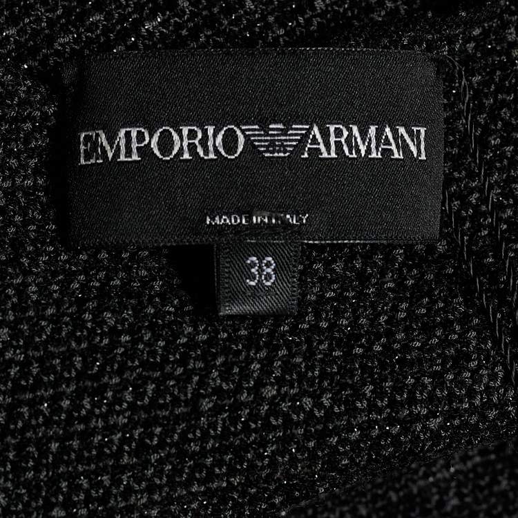Pre Owned Emporio Armani Black Knit Sleeveless Top S