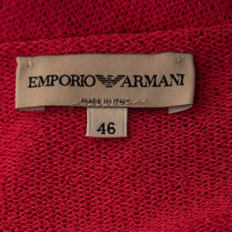 Pre Owned Emporio Armani Vintage Pink Cut Out Detail Blouse L