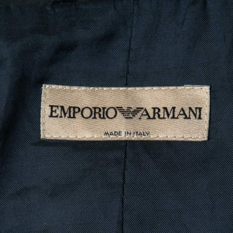 مملوكة مسبقًا Emporio Armani Slate Blue Single-Breasted Blazer S