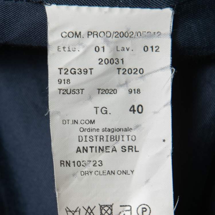 مملوكة مسبقًا Emporio Armani Slate Blue Single-Breasted Blazer S