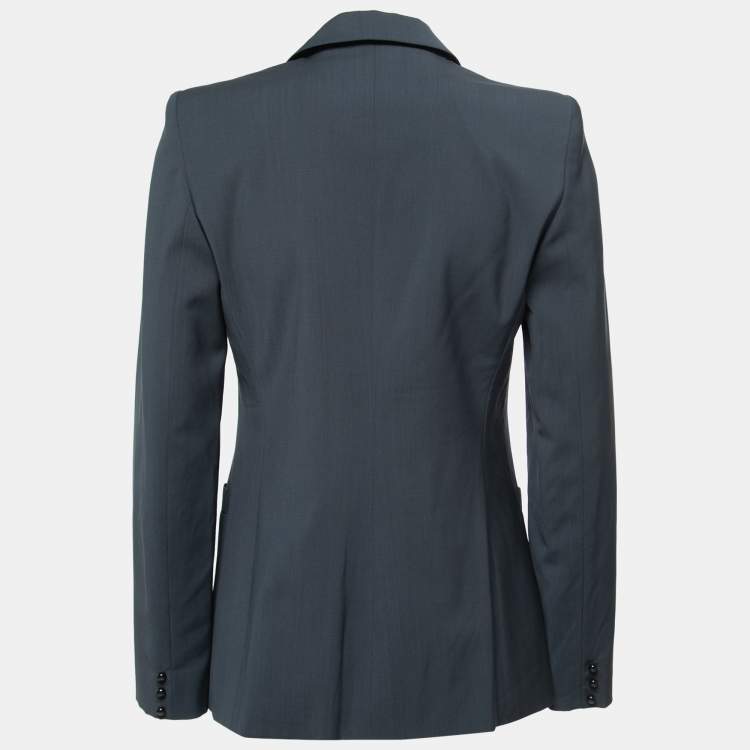مملوكة مسبقًا Emporio Armani Slate Blue Single-Breasted Blazer S