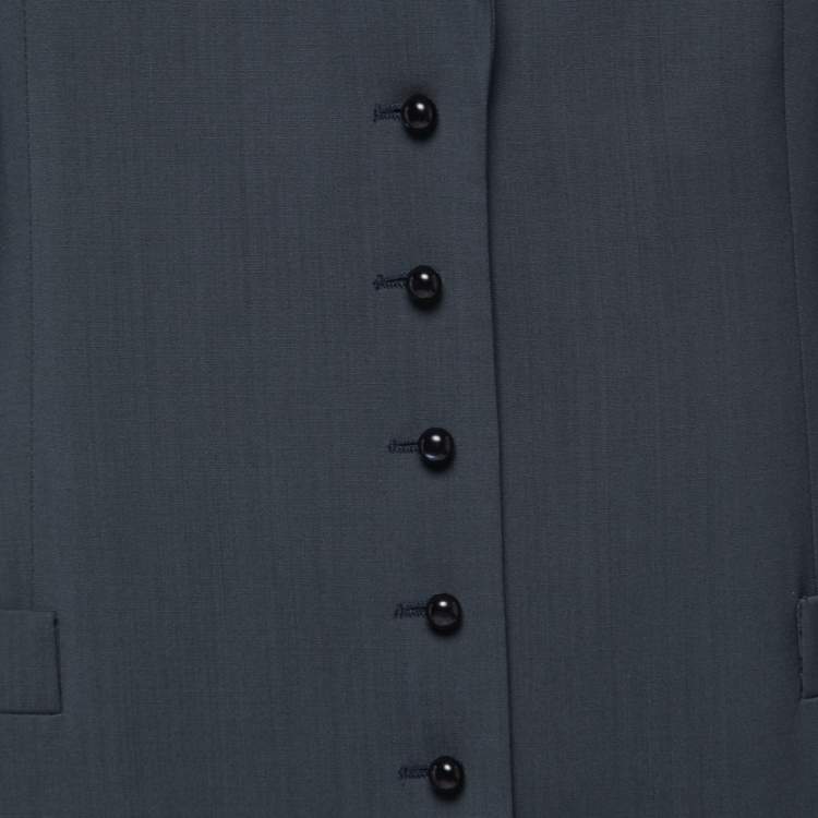 مملوكة مسبقًا Emporio Armani Slate Blue Single-Breasted Blazer S