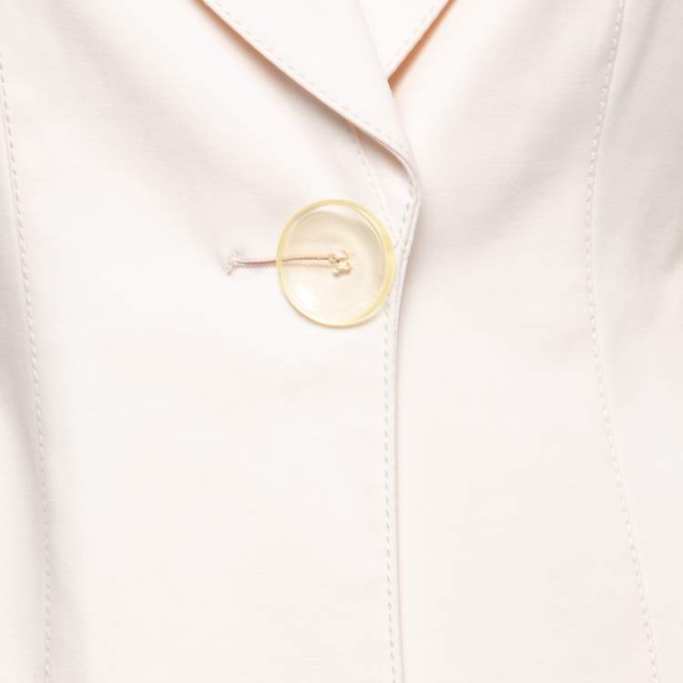 Pre Owned Emporio Armani Vintage Light Pink Cotton Blend Pointed Collar Blazer M