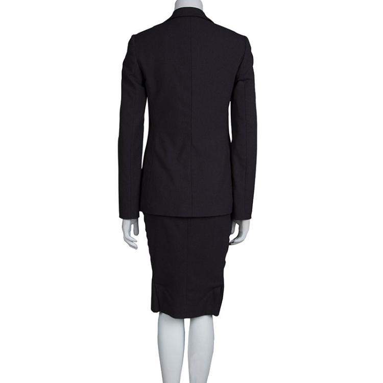 Pre Owned Emporio Armani Grey Skirt Suit  M
