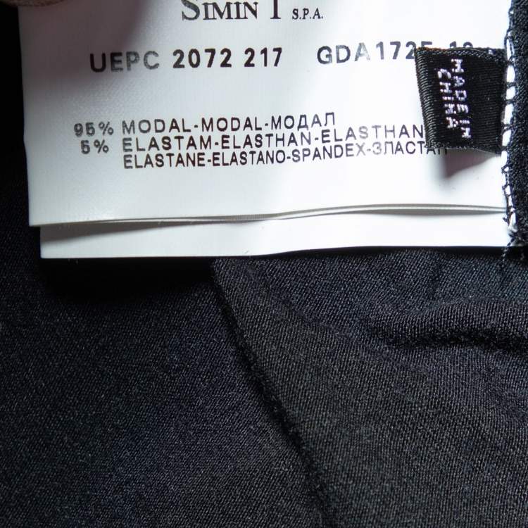 مملوكة مسبقًا Emporio Armani Black Modal Knit Midi Dress M