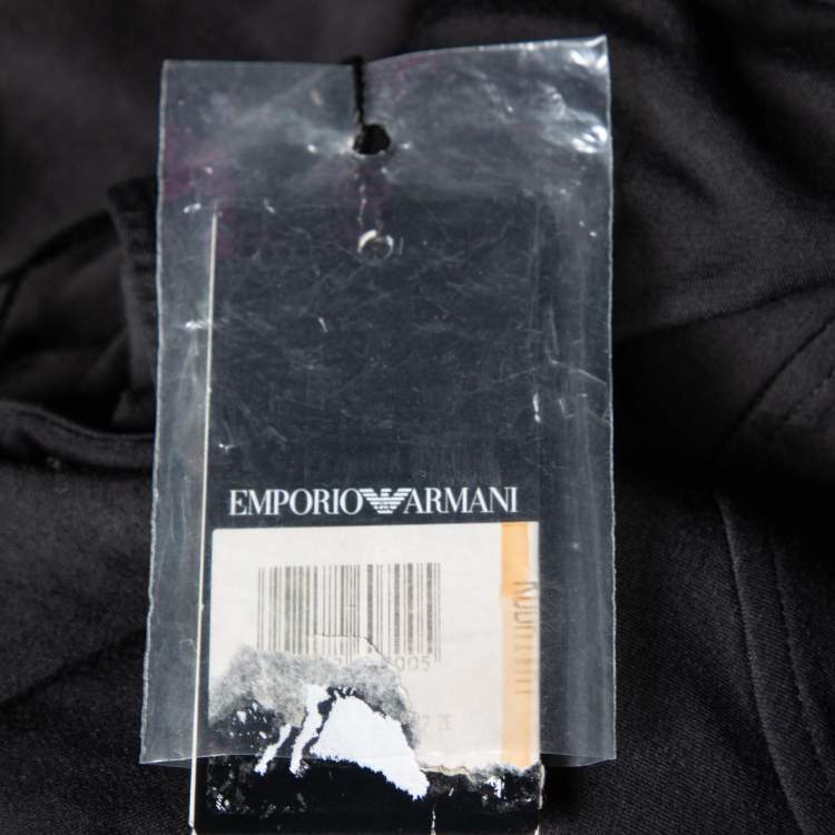 مملوكة مسبقًا Emporio Armani Black Modal Knit Midi Dress M