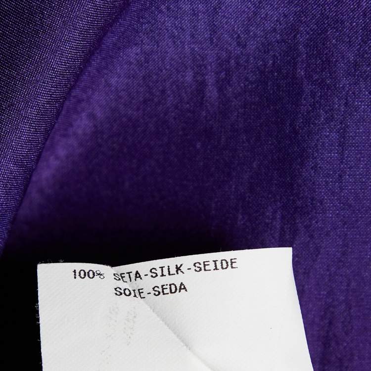 Pre Owned Emporio Armani Purple Silk Top S