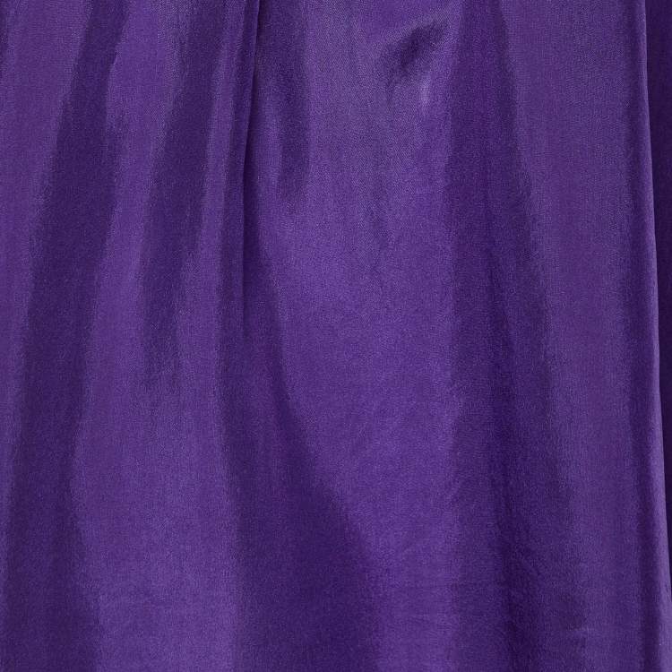 Pre Owned Emporio Armani Purple Silk Top S