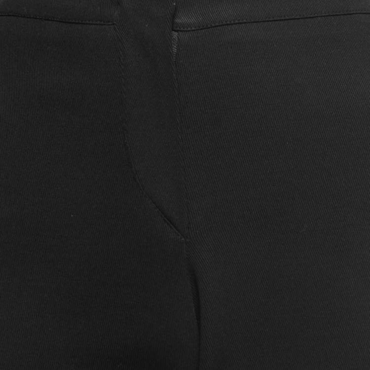 Pre Owned Emporio Armani Black Crepe Trousers L