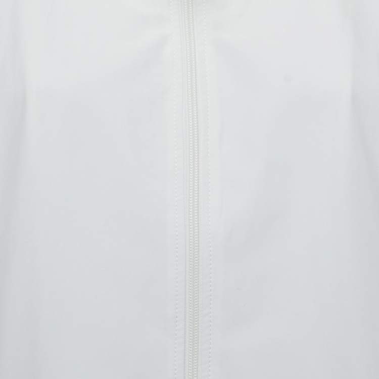 Pre Owned Emporio Armani White Synthetic Oversized Jacket M