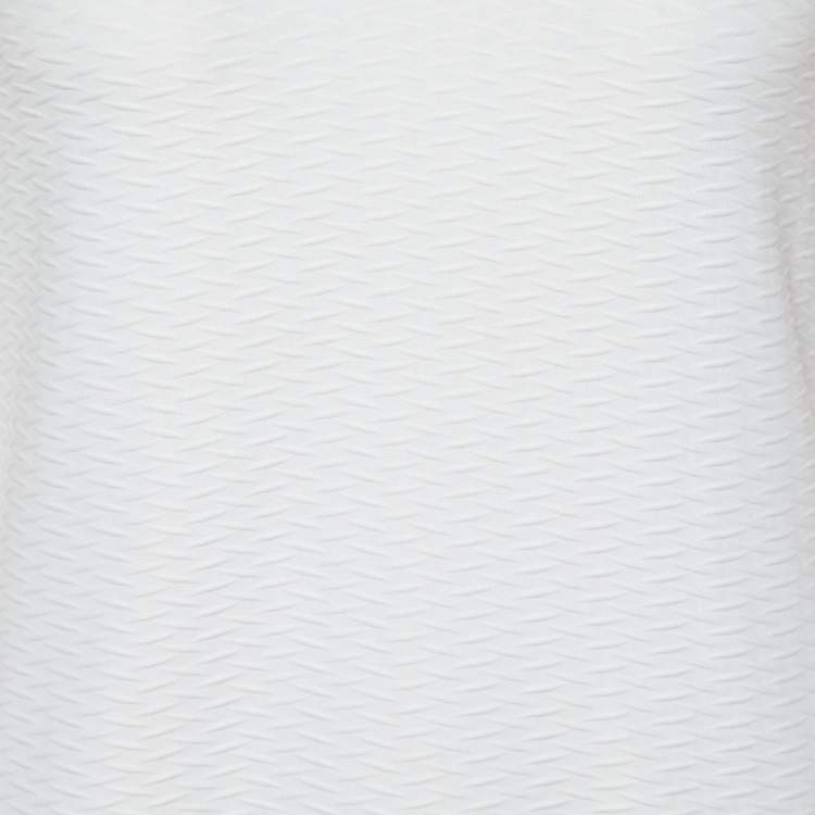 Pre Owned Emporio Armani Light Blue Patterned Jersey Knit Top M