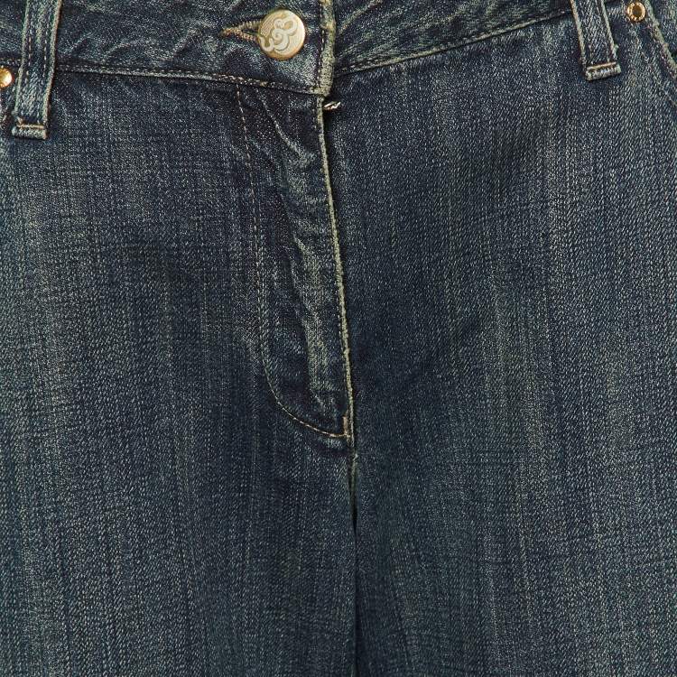 Pre Owned Emporio Armani Blue Washed Denim Jeans L Waist 31"