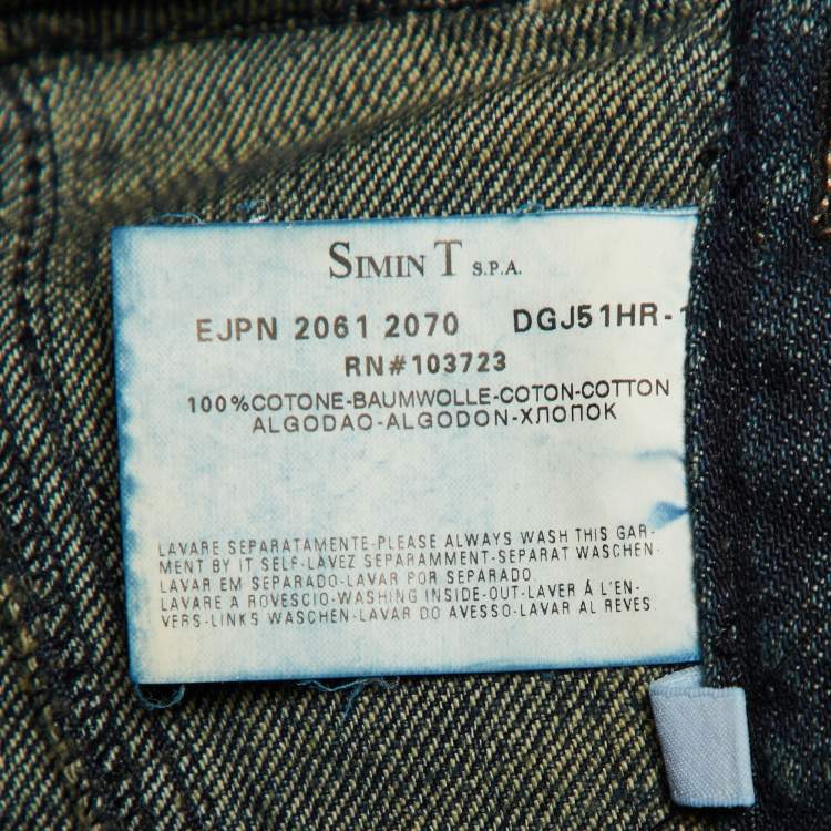 Pre Owned Emporio Armani Blue Washed Denim Jeans L Waist 31"