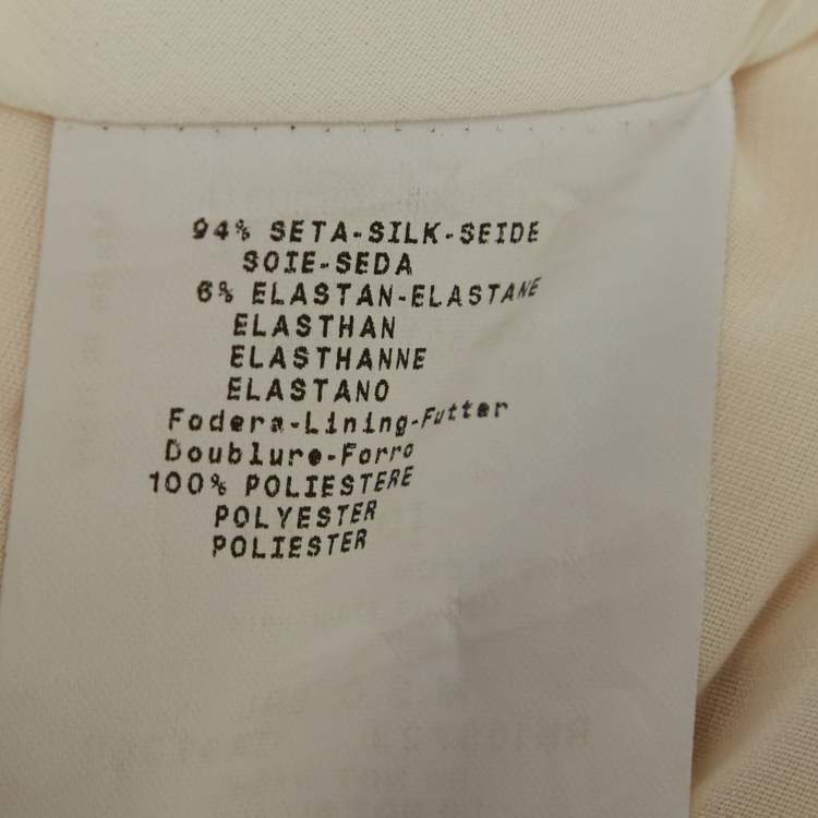 مملوكة مسبقًا Emporio Armani Cream Silk Ruffled Tiered Sleeveless Mini Dress M