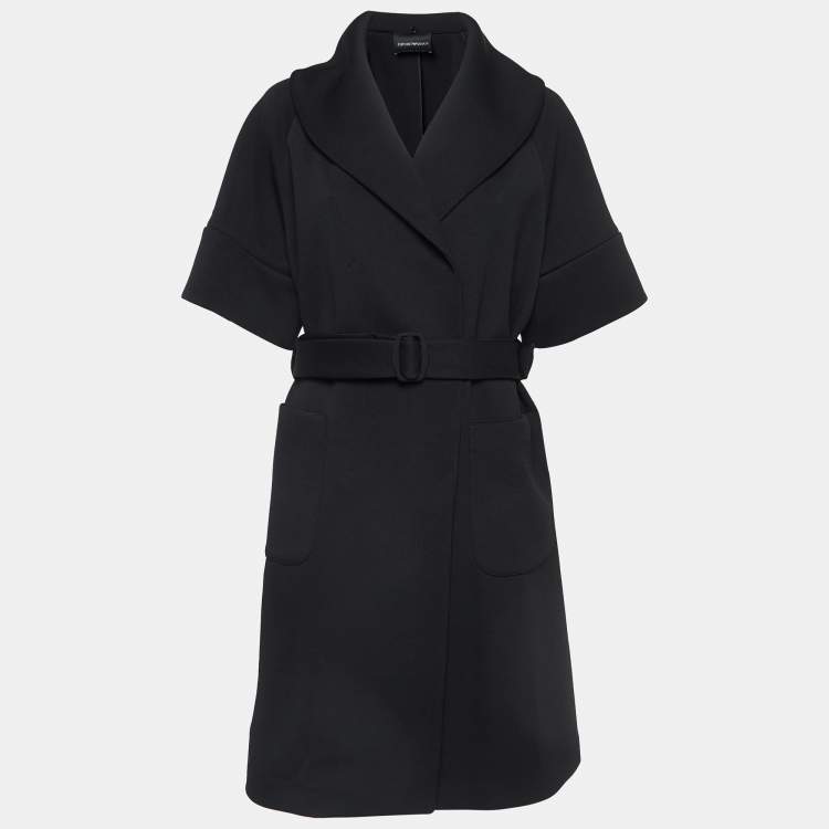 Emporio Armani Black Belted Coat M Emporio Armani TLC