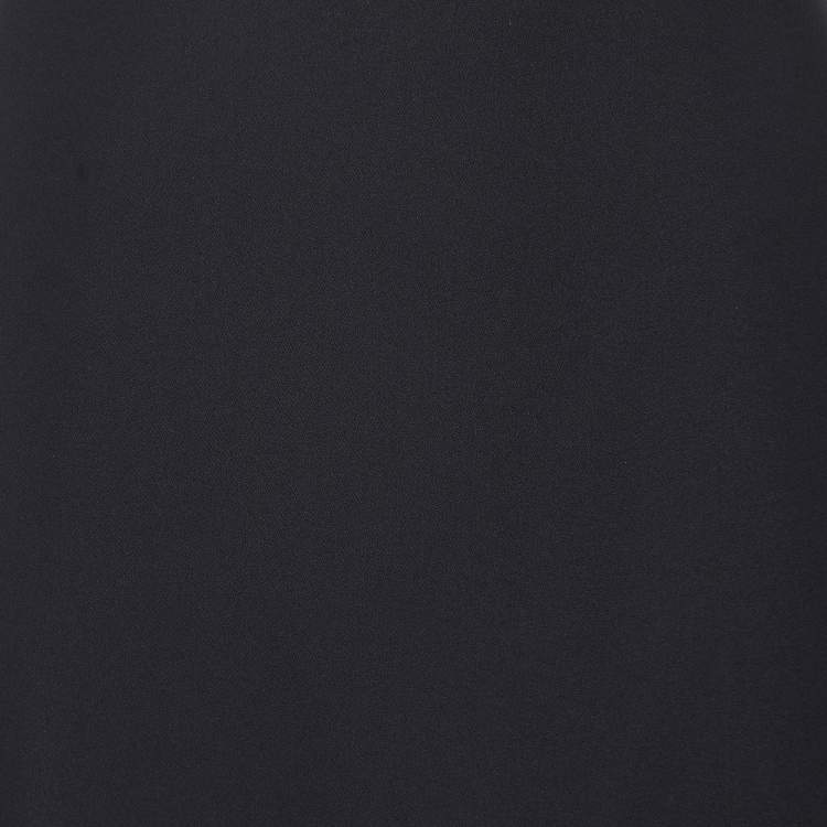 Pre Owned Emporio Armani Black Crepe Long Skirt L