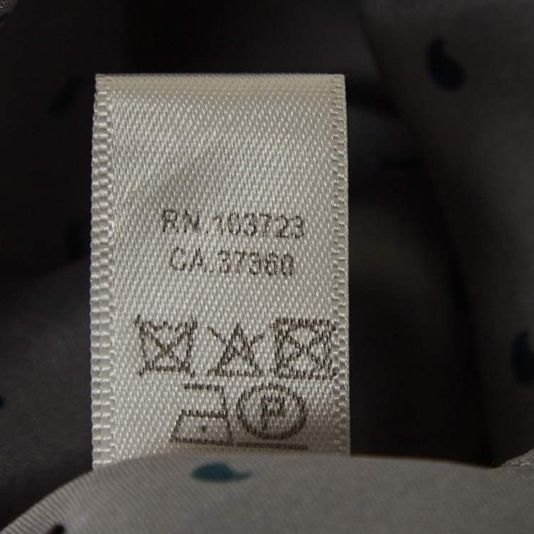 Pre Owned Emporio Armani Grey Paisley Print Silk Shirt S