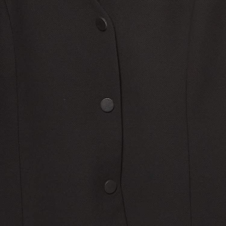 Pre Owned Emporio Armani Black Cotton Pique Pantsuit M