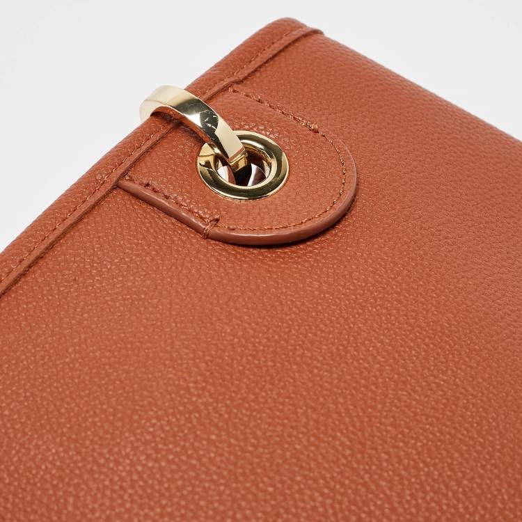 Pre Owned Emporio Armani Brown Faux Leather Small MyEA Shopper Tote
