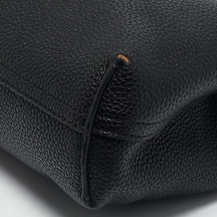 Pre Owned Emporio Armani Back Leather Mini MyEA Shopper Tote