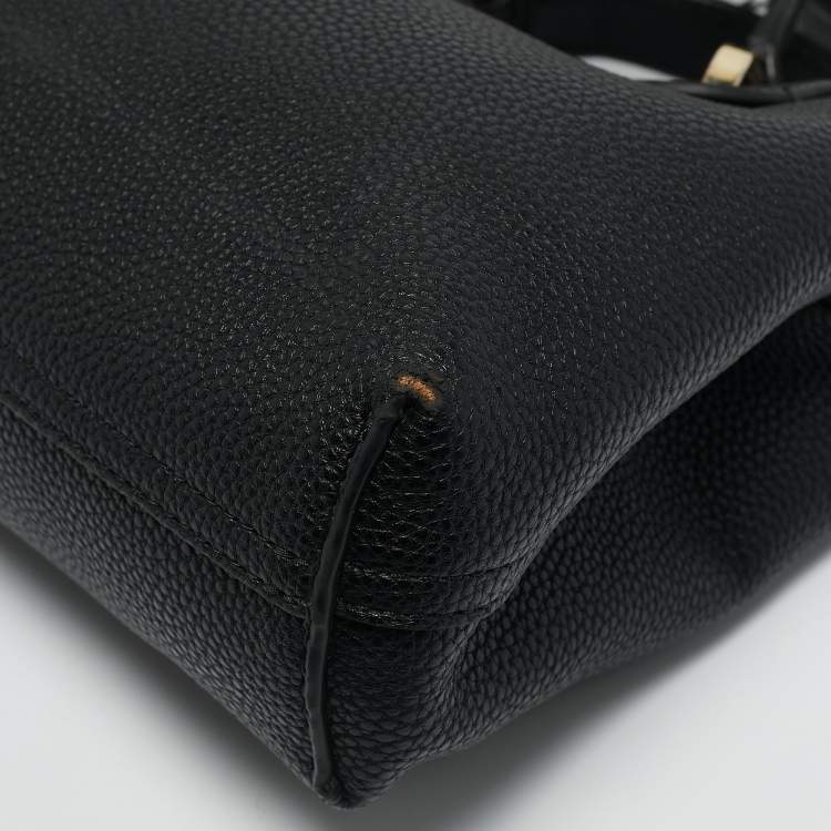 Pre Owned Emporio Armani Back Leather Mini MyEA Shopper Tote