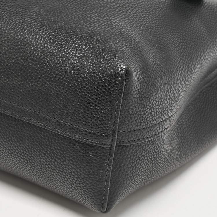 Pre Owned Emporio Armani Black Leather MyEA Vertical Tote