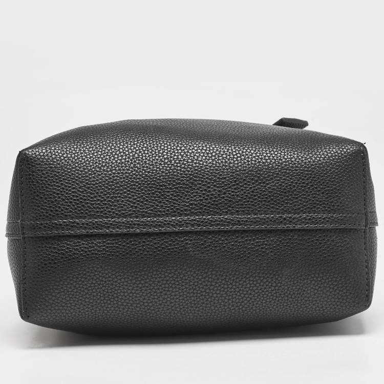 Pre Owned Emporio Armani Black Leather MyEA Vertical Tote