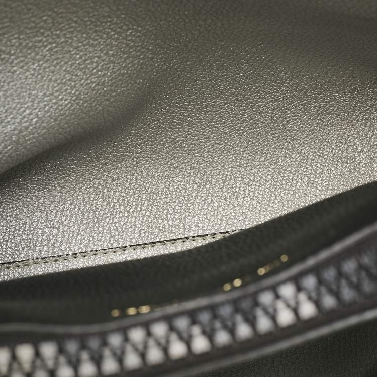 Pre Owned Emporio Armani Black Leather MyEA Vertical Tote
