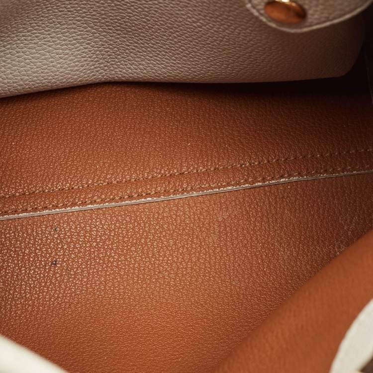 Pre Owned Emporio Armani Grey Faux Leather Small MyEA Shopper Tote