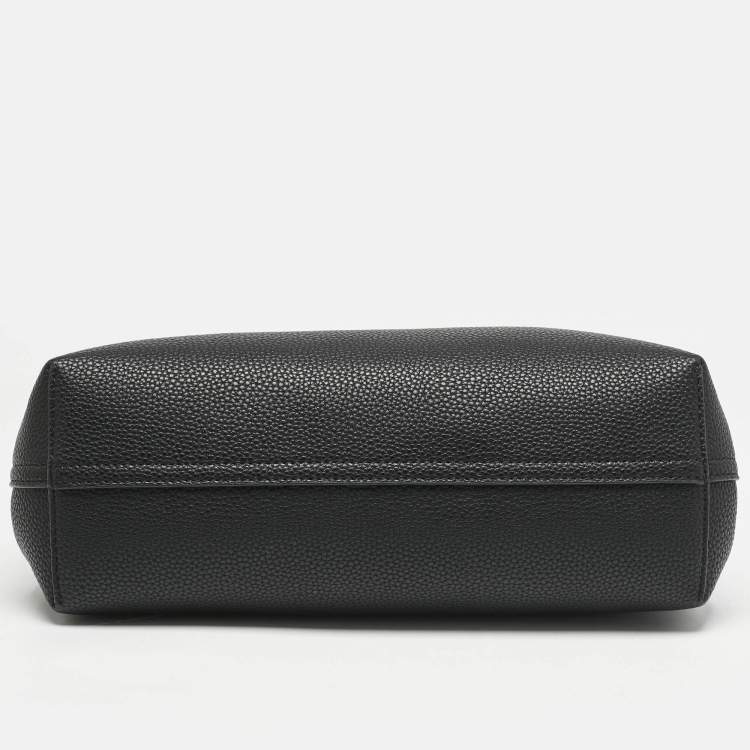 Pre Owned Emporio Armani Black Leather Small MyEA Shopper Tote