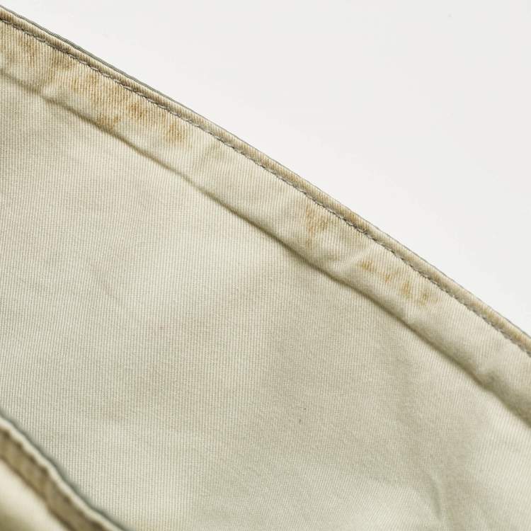 Pre Owned Emporio Armani Grey Logo Jacquard Nylon Baby Changing Bag