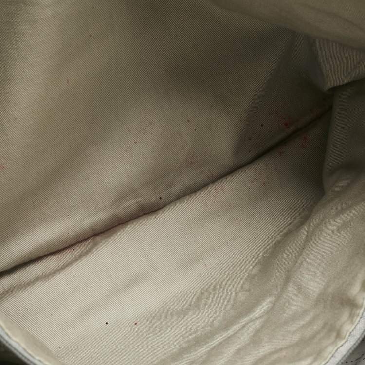 Pre Owned Emporio Armani Grey Logo Jacquard Nylon Baby Changing Bag