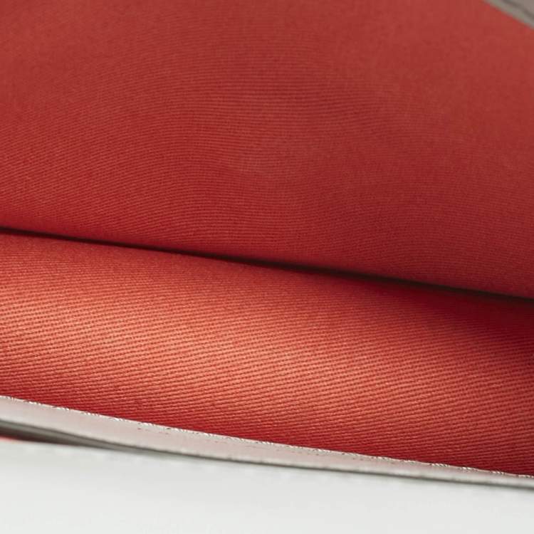 Pre Owned Emporio Armani Grey Leather Astrid Chain Crossbody Bag