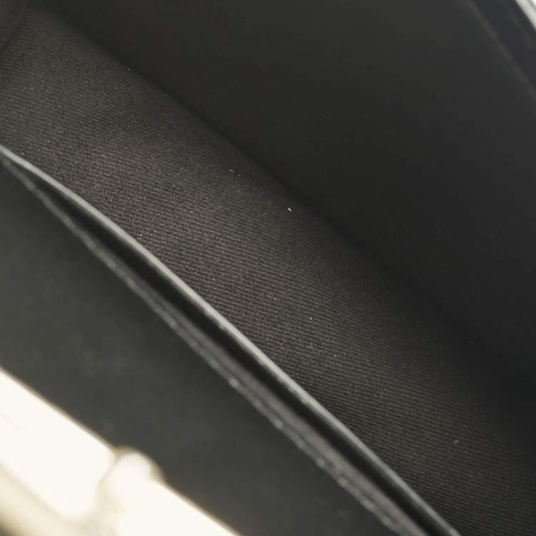 Pre Owned Emporio Armani Black/Red Faux Leather Flap Top Handle Bag