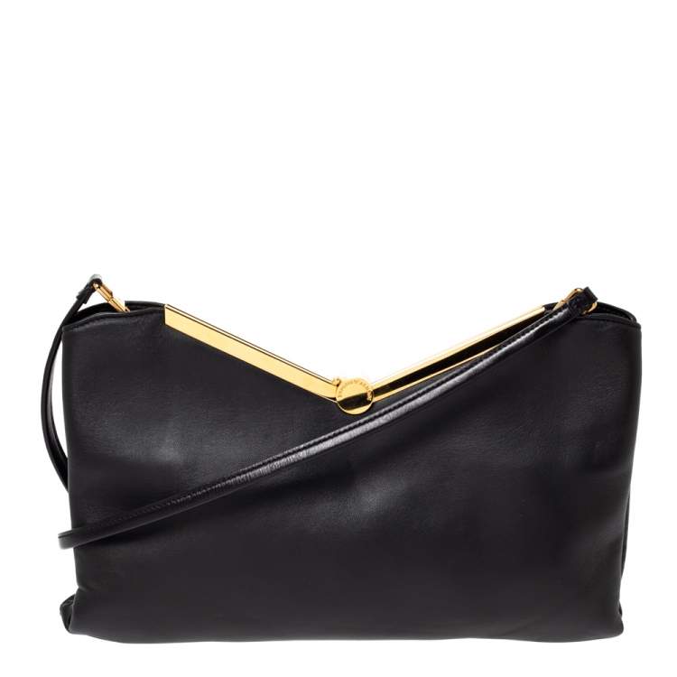 Emporio Armani Women's Leather Shoulder Bag - Black - Shoulder Bags