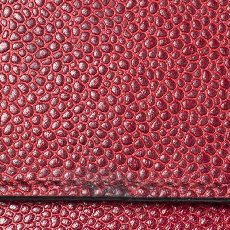 Pre Owned Emporio Armani Burgundy Leather Crossbody Bag