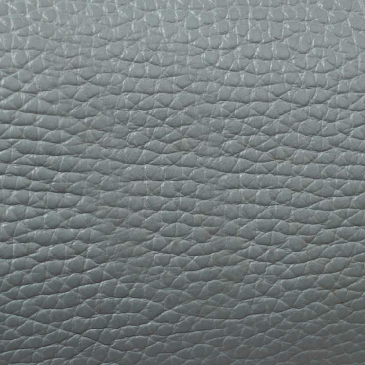 Pre Owned Emporio Armani Ash Blue Leather Zip Flap Convertible Shoulder Bag