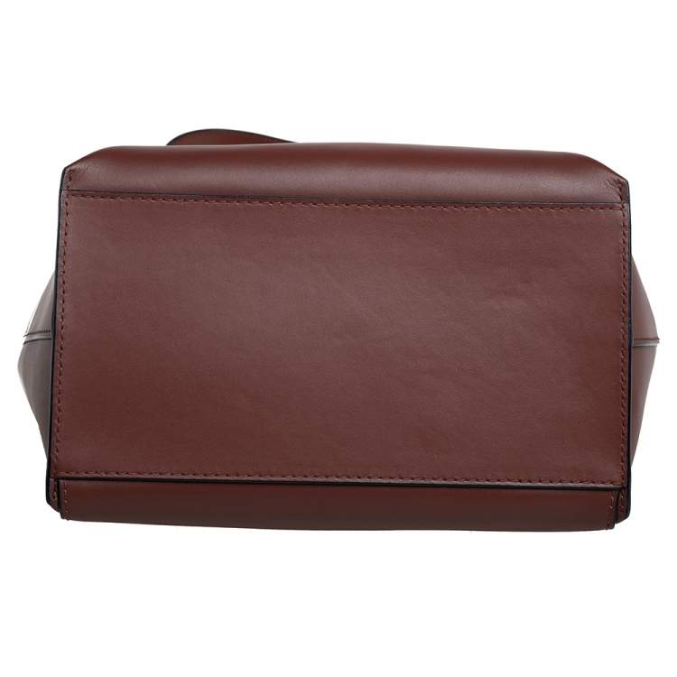 Pre Owned Emporio Armani Brown Leather Flap Top Handle Bag