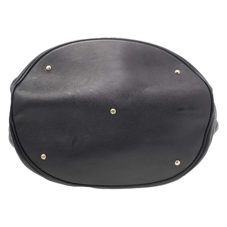 Pre Owned Emporio Armani Black Leather Tote