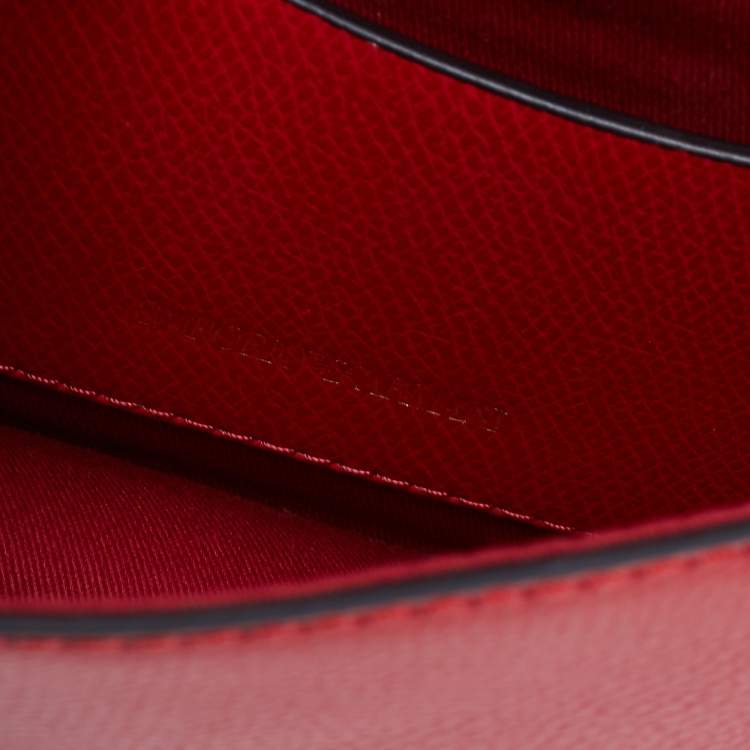 Pre Owned Emporio Armani Red Leather Flap Crossbody Bag