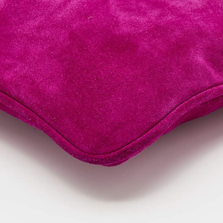Pre Owned Emporio Armani Pink Suede Envelope Clutch