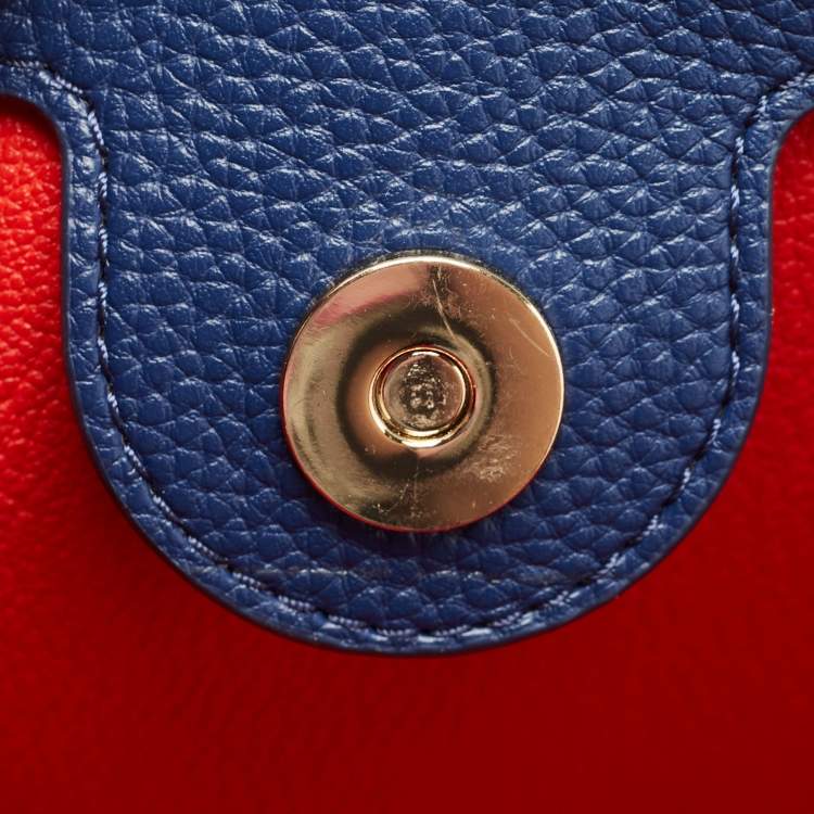 Pre Owned Emporio Armani Blue Leather MyEA Tote 