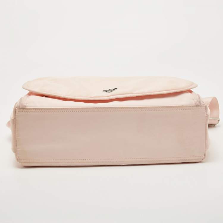 مملوكة مسبقًا Emporio Armani Pink Nylon Baby Changing Bag