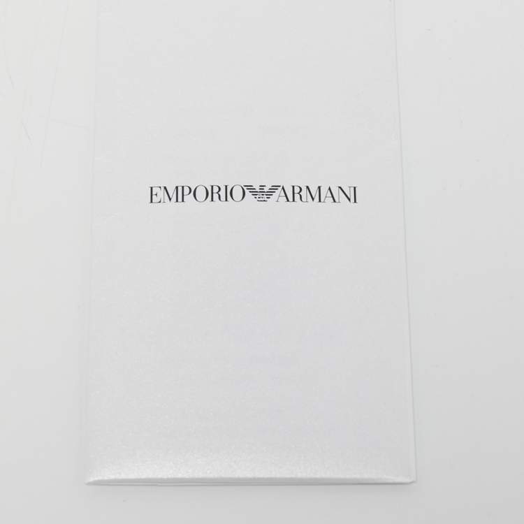 Pre Owned Emporio Armani Pink/Blue Leather Small MyEA Tote