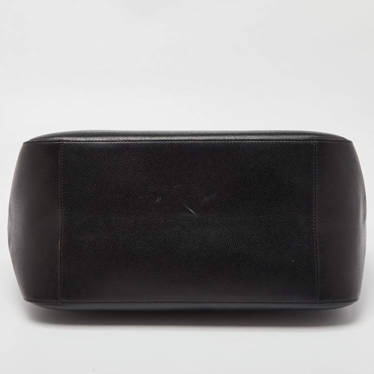 مملوكة مسبقًا Emporio Armani Black Leather Shopper Tote