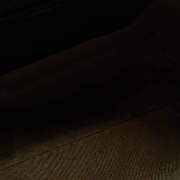 مملوكة مسبقًا Emporio Armani Black Leather Shopper Tote