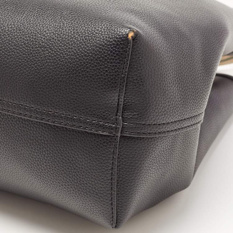 Pre Owned Emporio Armani Black Leather MyEA Tote