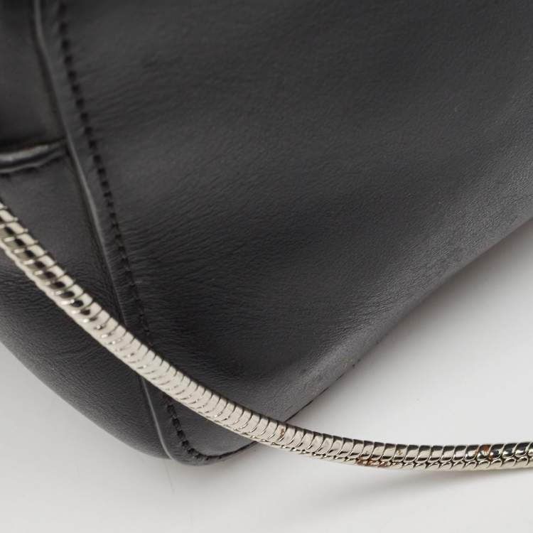 Pre Owned Emporio Armani Black Leather Camera Bag