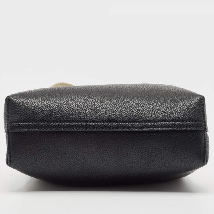 Pre Owned Emporio Armani Black Leather Small MyEA Tote