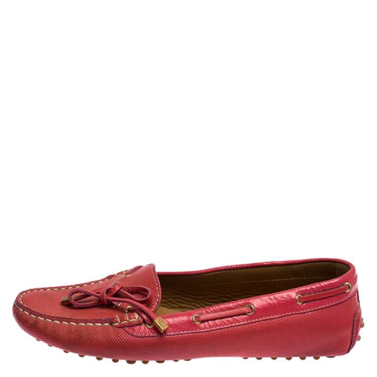 Emporio Armani Pink Leather Bow Loafers Size 40 Emporio Armani | TLC